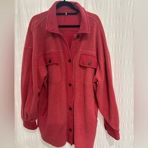 Free People Button-Up Fleece shirt. Size L.